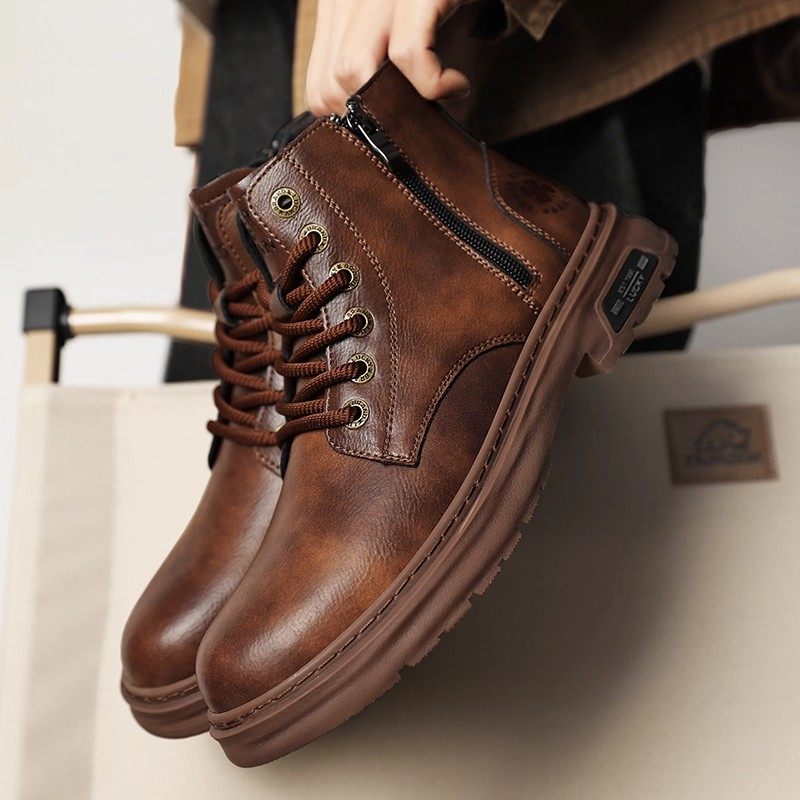 Lucky Brand四叶草时尚马丁靴男靴子复古英伦美式街头潮流工装靴,流行男鞋,马丁靴,淘宝优惠券,粉丝福利购,淘宝优惠卷