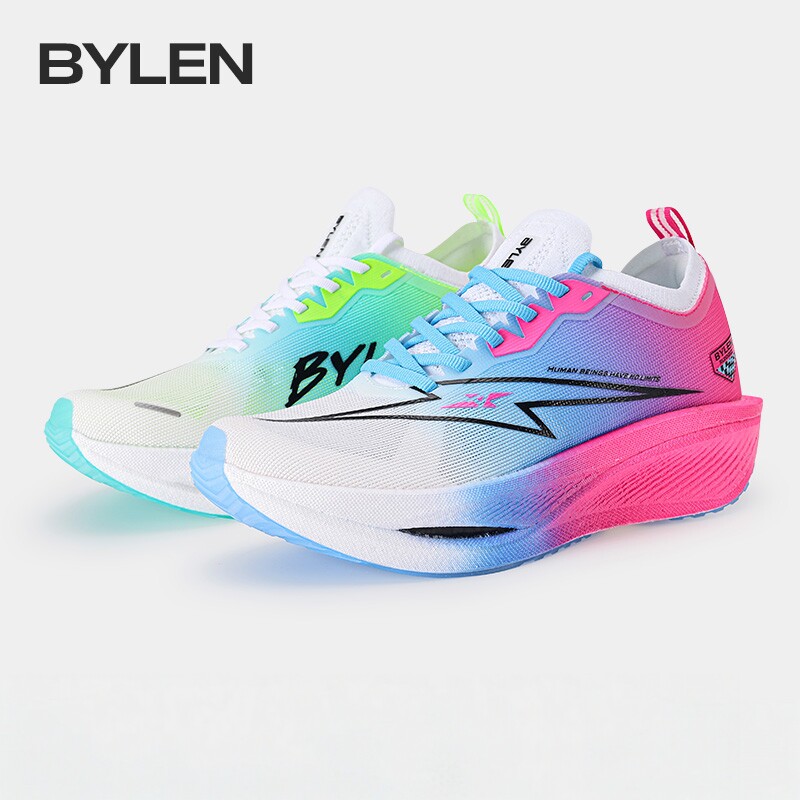 BYLEN碳速3.0Pro爆米花科技马拉松碳板跑步鞋 男女同款 蓝绿鸳鸯