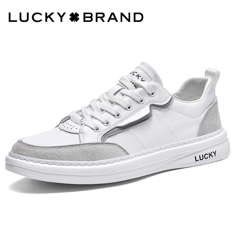 Lucky Brand四叶草新款时尚透气小白鞋男鞋潮流通勤百搭休闲鞋男