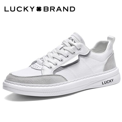 Lucky Brand四叶草新款时尚透气小白鞋男鞋潮流通勤百搭休闲鞋男