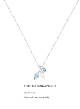 新加坡「设计师」Oho Ou 星空树叶项链女款轻奢小众高级感锁骨链