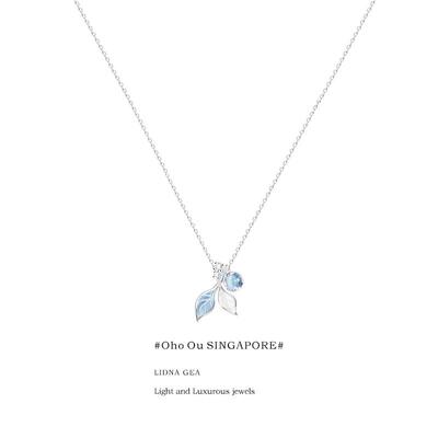 新加坡「设计师」Oho Ou 星空树叶项链女款轻奢小众高级感锁骨链