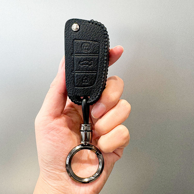 适用于13-25款奥迪Q3车钥匙套钥匙包钥匙扣锁匙扣折叠遥控保护套1