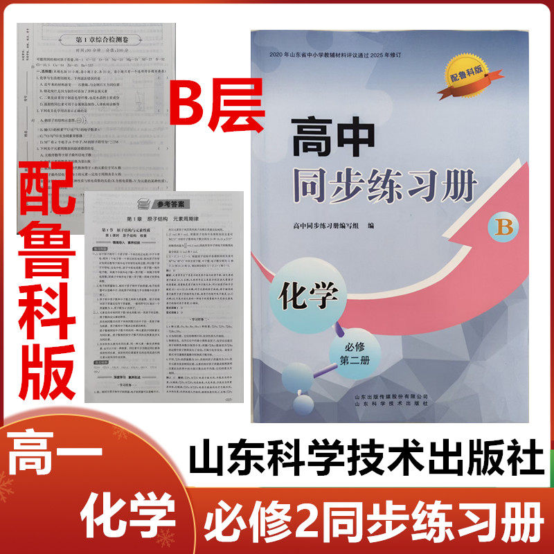2025秋B层配鲁科版高中同步练习册化学必修第二册山东科学技术出版社高一化学必修2二同步配套练习册配鲁科版B层