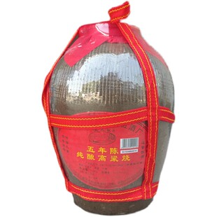 绍兴特产清香型五年陈纯酿高粱烧白酒50度原浆5L送人礼盒坛装10斤