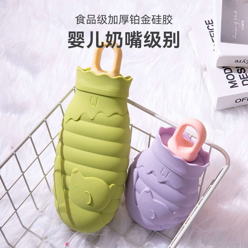 佐敦朱迪硅胶热水袋注水暖手宝宝热敷肚子女可爱便携暖水袋学生用