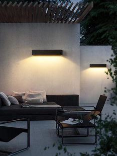 长壁灯防水门头灯门牌灯别墅庭院壁灯户外太阳能下洗墙灯