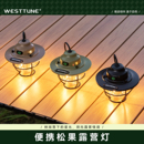 户外松果露营灯帐篷氛围灯营地小夜灯防水复古超长续航可调节