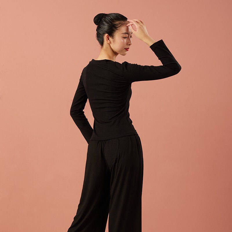 2023铁箭(TIEJIAN)舞蹈服成人芭蕾舞练功服上衣法式方领X形体服女怎么看?
