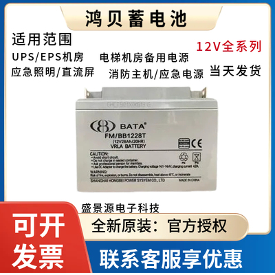 BATA鸿贝蓄电池12V7A 24A28A40A65A100AH120AH 150A 200A消防应险