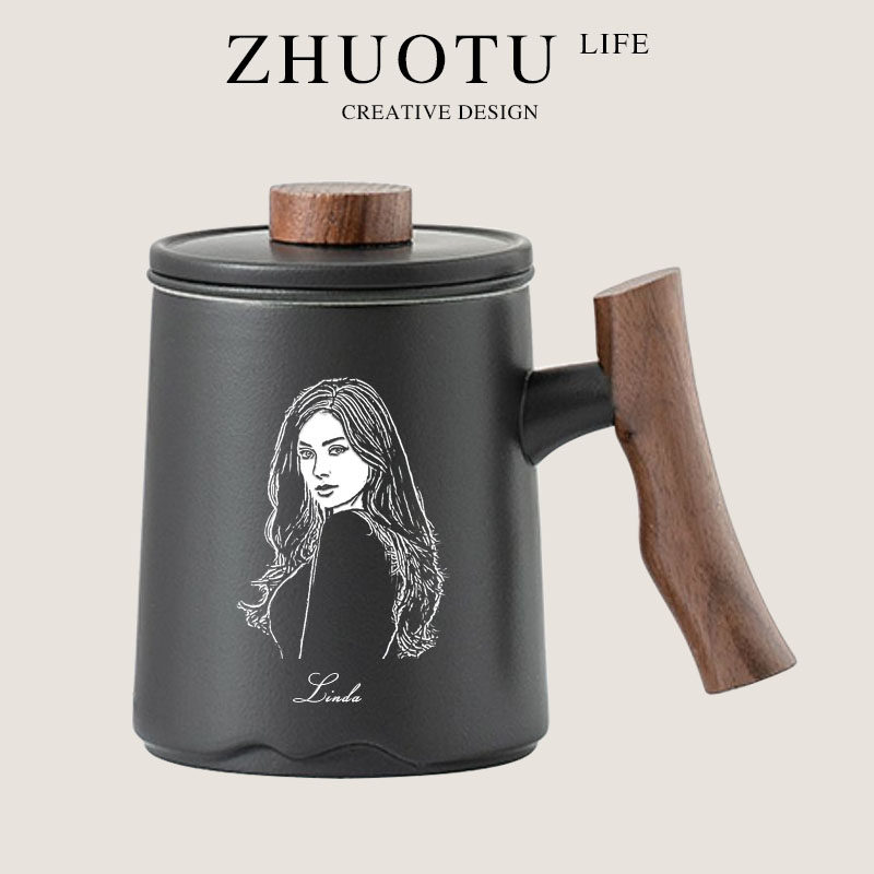 创意定制图片陶瓷马克杯雕刻头像简约时尚泡茶杯毕业水杯情侣水杯