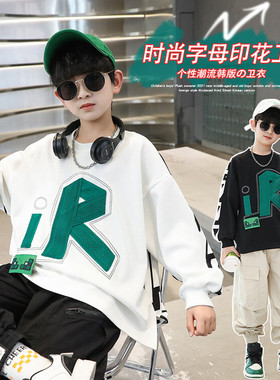 棉混纺布B类春秋男字母/数字/文字卫衣/绒衫