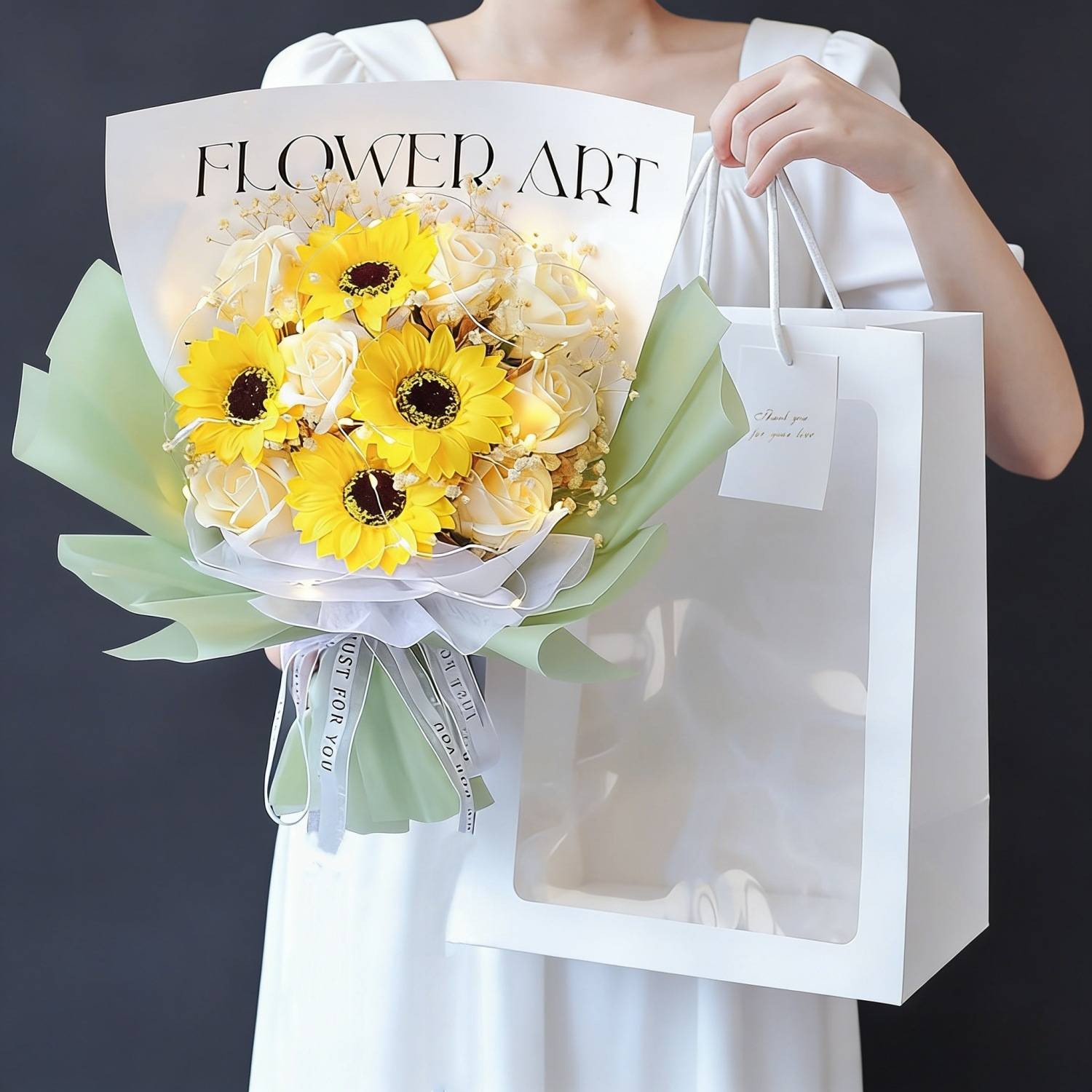 教师节礼物向日葵永生花束送女老师幼儿园小学生2026新款仿真鲜花