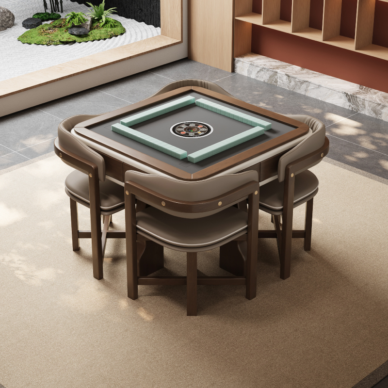 实木麻将桌餐桌两用一体两用茶台