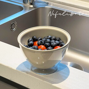 【少女心满满的水果碗】洗水果沥水篮食品级双层专用洗菜盆神器