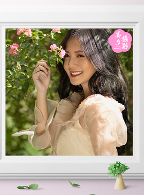 NIKON D810拍摄户外甜美美女人像RAW原图PS后期修图调色练习素材