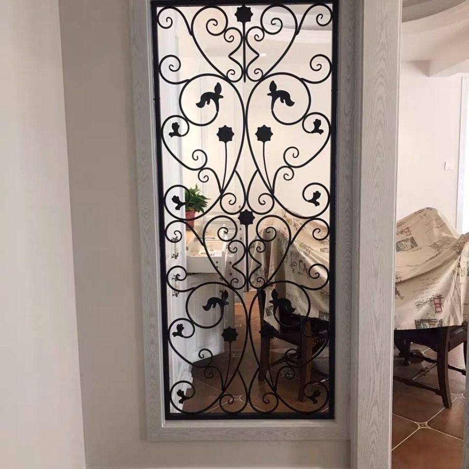 欧式美式铁艺屏风隔断现代装饰玄关客厅工业餐厅办公室酒吧镂空