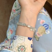 足银999五帝钱盘缠纯银手链平安喜乐手串新中式 国风礼物