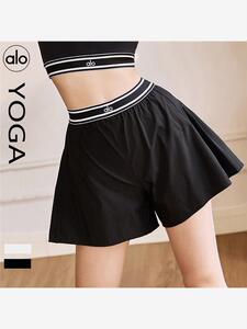 aloyoga新品撞色背心防震聚拢瑜伽服套装假两件防走光短裤网球服