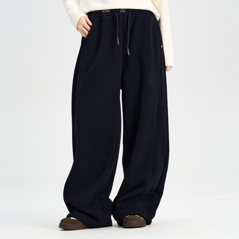 多多一上冬新款女大童加绒阔腿裤深冬裤脚抽绳针织直筒长裤冬,童装/婴儿装/亲子装,裤子,淘宝优惠券,粉丝福利购,淘宝优惠卷