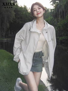 防晒衣女2024新款夏季宽松透气显瘦百搭防紫外线户外时尚防晒外套
