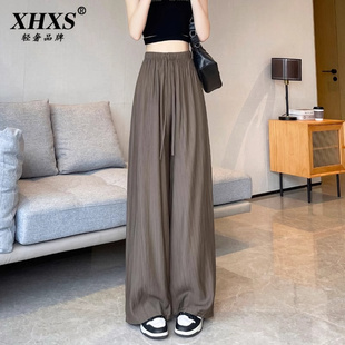子亚麻防晒凉凉抖抖冰丝阔腿裤 山本裤 小个子九分棉麻裤 女夏季 薄款