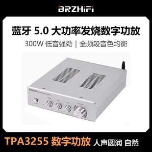 BRZHIFI TPA3255 蓝牙5.0大功率发烧数字功放 300W低音强劲