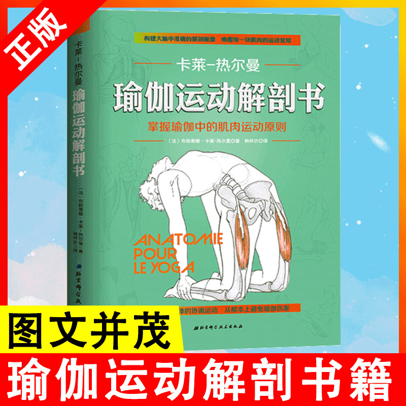 【书】瑜伽运动解剖书：掌握瑜伽中的肌肉运动原则运动瑜伽解剖康复布朗蒂娜卡莱热尔曼主编减肥塑身书籍