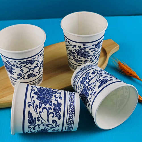 家用一次性青花商务纸杯