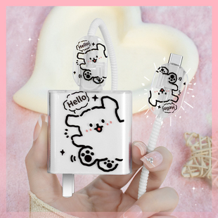 适用于一加150w透明充电器数据线保护套一加ACE2Pro/realmeGTNEO5防折断两端缠绕绳160W一加ACE2V一加ACEPro