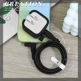 适用纯色新款 iPhone17Pro双typec数据线缠绕绳40W快充头苹果17全包耐脏充电器线保护套iPhone17Promax防折断