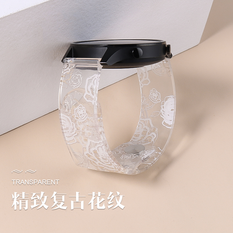 适用华为手表gt2/3 watch3pro/2e表带潮保护套壳gt2pro智能/gspro创意太空人透明荣耀magic2保时捷印花es雅致