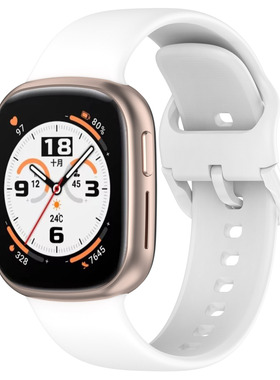 适用荣耀4手表硅胶表带智能46荣耀magic2潮运动版表带4watchgt高级4代时尚男女pro新款非原装纯色款白色表带