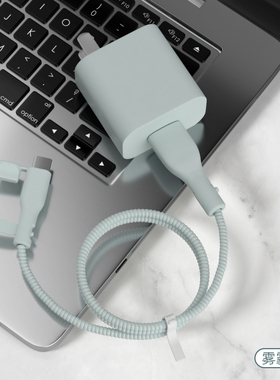 适用防尘款90Wvivos50Promini纯色充电器保护套vivos30/s50数据线缠绕绳iQOOz10turbo手机壳耐脏加厚vivox300