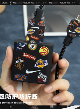 适用OPPO160W一加ACEpro充电器数据线保护套一加ACE一加ACE2v数据线防折缠绕绳150W一加ACE2pro手机壳卡通款