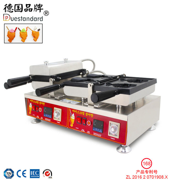 新动力新款日本开口鲷鱼烧机日式烤鲷鱼数显风味街头小吃烤饼机