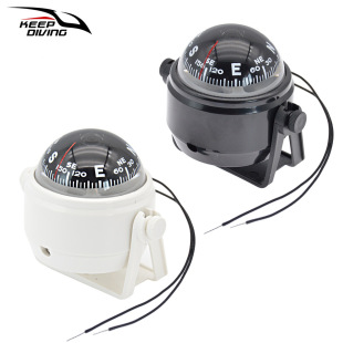 船用指南针车载航海指南球带内置灯车船专用方向罗盘仪LC 550