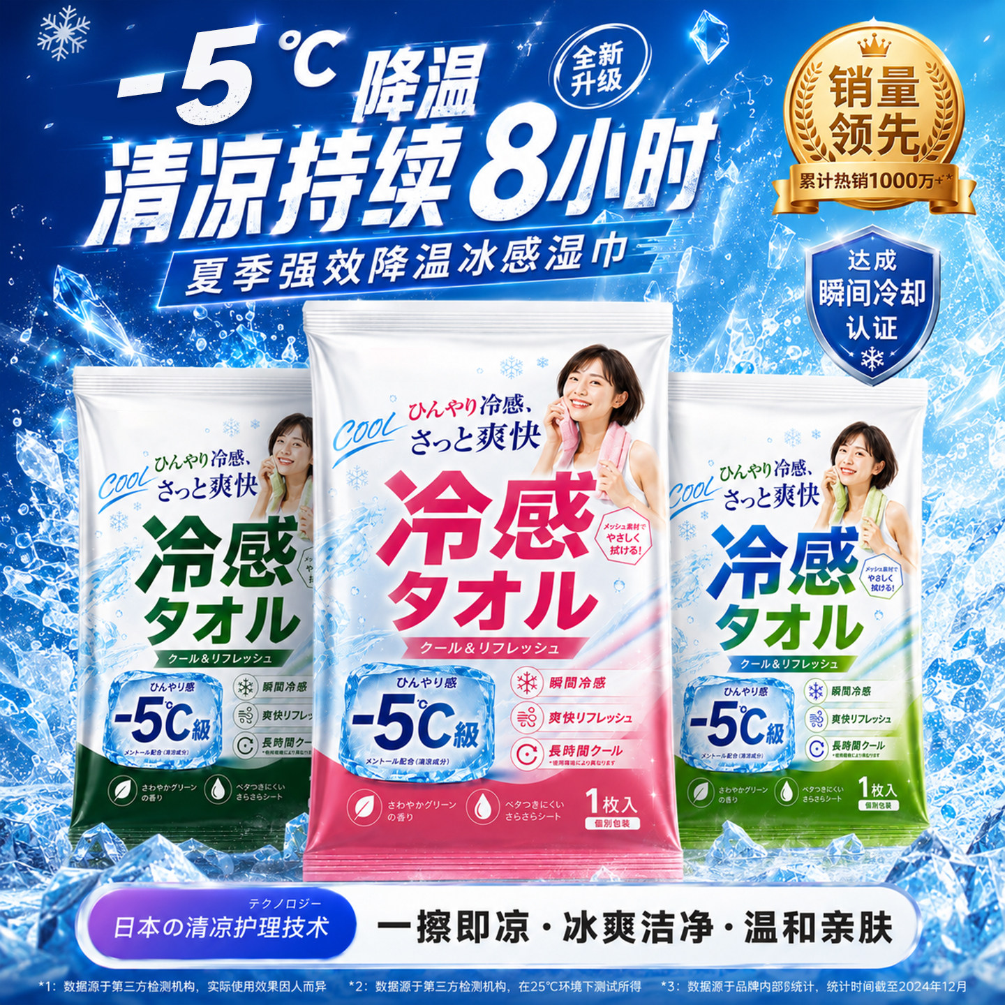 薄荷冷感降温防暑户外运动毛巾图片