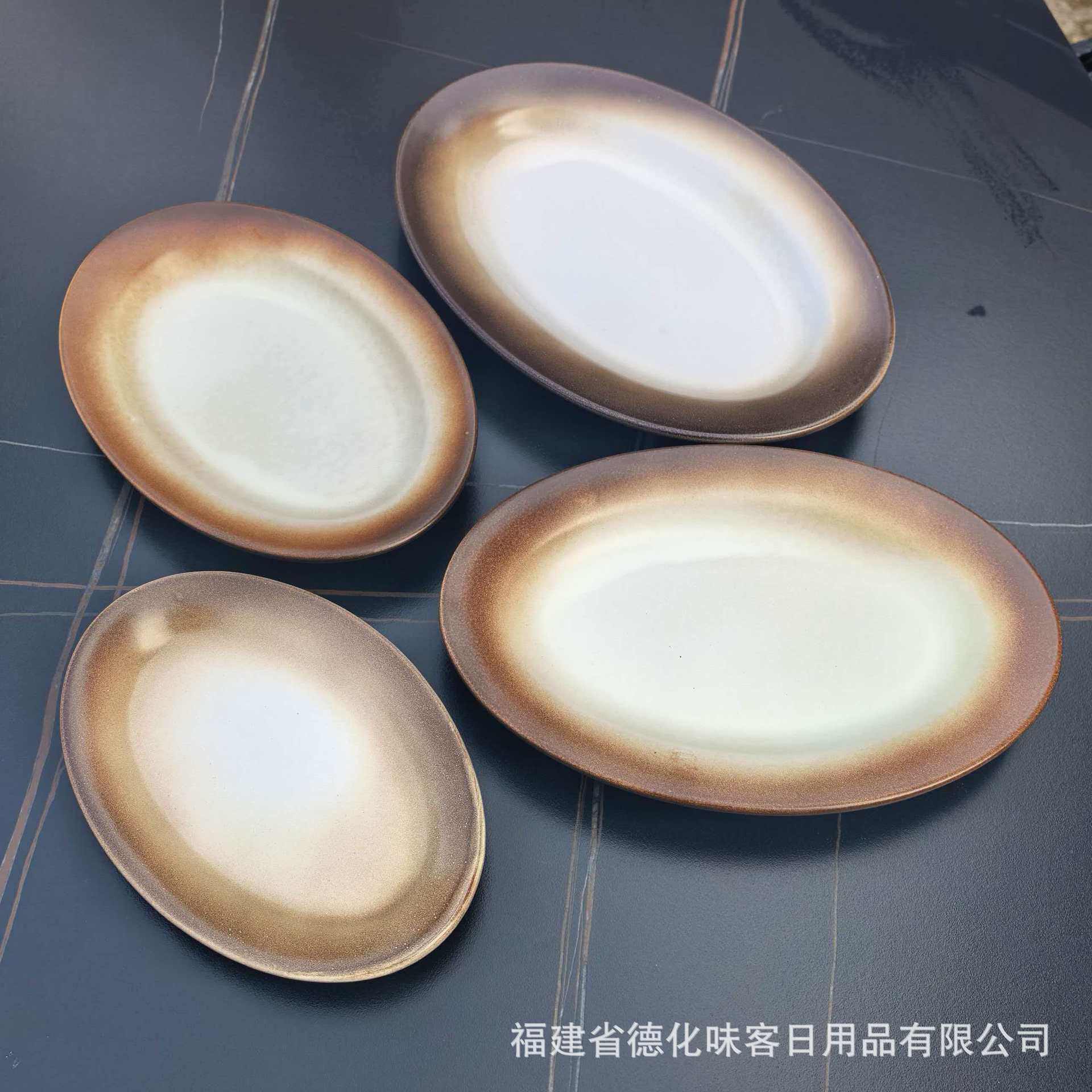 波森曼餐具陶瓷鱼盘子西餐牛扒盘美式热盘牛排商用烤箱专用牛排盘