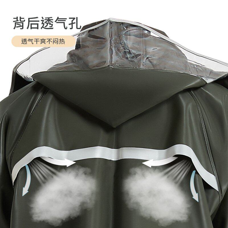 实力工厂双层加厚针织布雨衣雨裤套装男女式成人环卫外卖分体雨衣