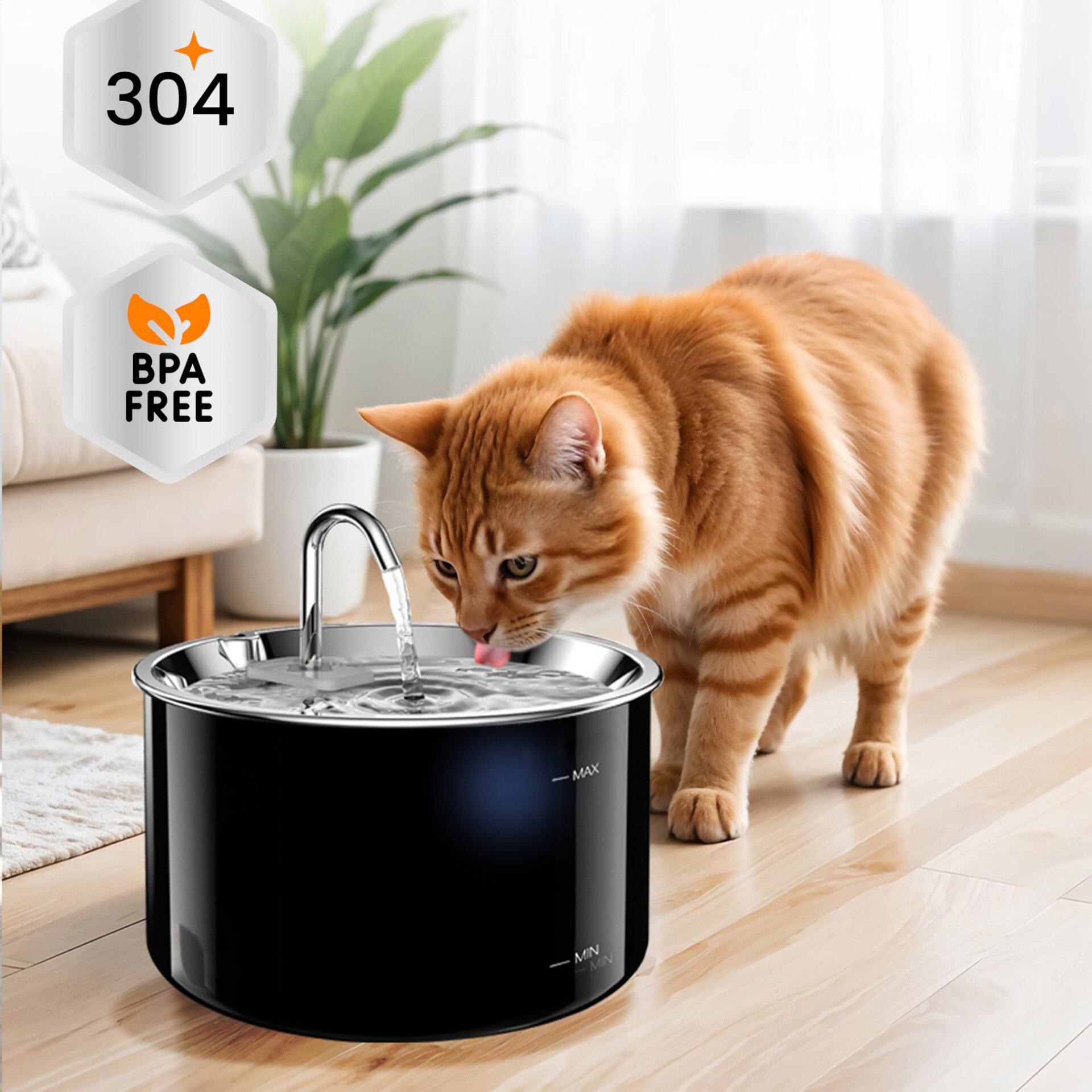 304不锈钢猫咪饮水机流动活水插电宠物喝水器喂水器喷泉猫狗通用