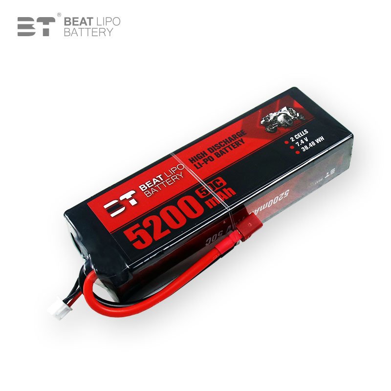 BT LIPO倍特电池5200mAh/2S/50C/模型赛车竞赛锂电池