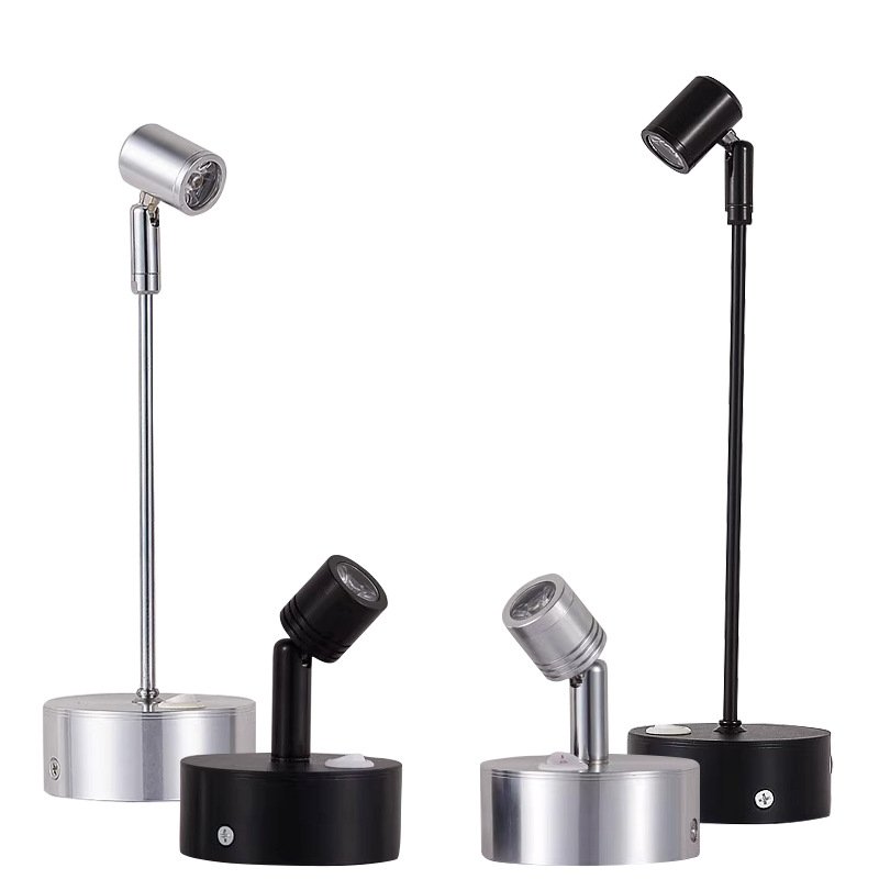 led无线可充电1W3W小射灯玻璃柜台射灯珠宝展柜灯展示立杆展会灯