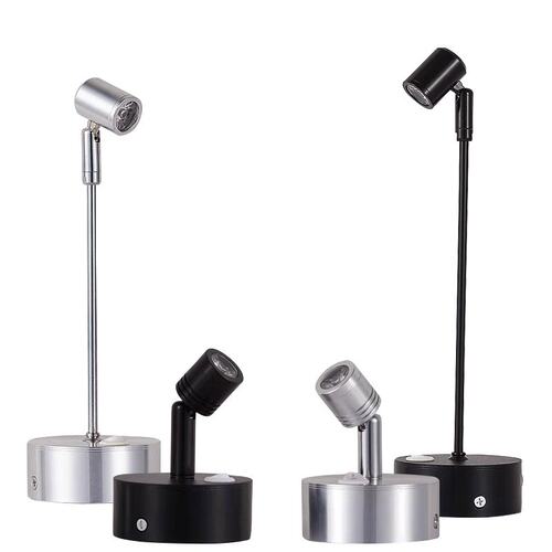 led无线可充电1W3W小射灯玻璃柜台射灯珠宝展柜灯展示立杆展会灯
