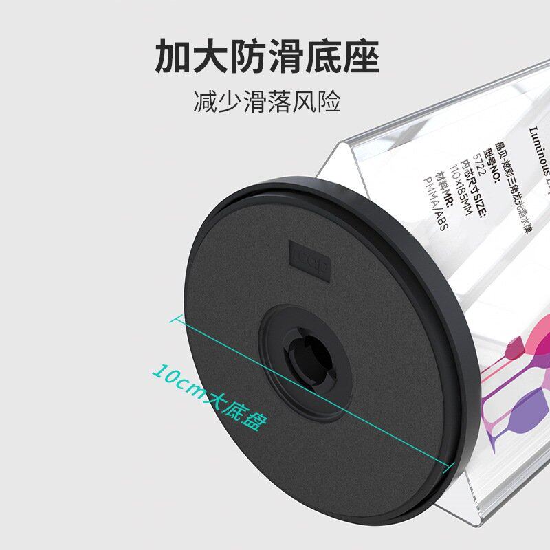发光台卡三面旋转台牌ktv酒水牌展示架酒吧立牌充电款菜单亚克力