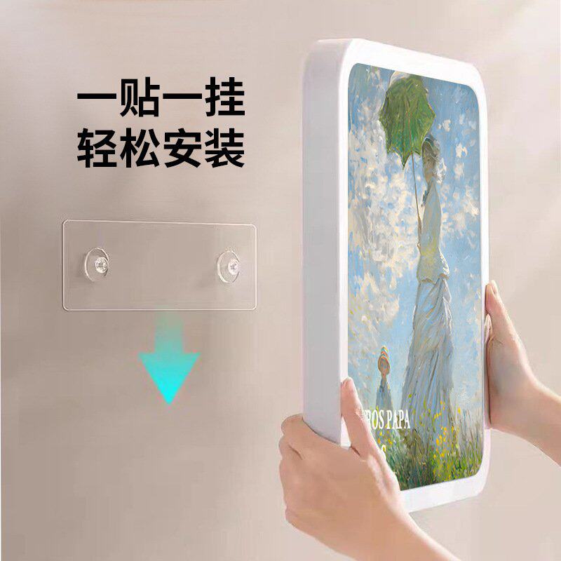 浴室挂画放干衣服折叠收纳柜防水神器卫生间置物架壁画放置收纳盒