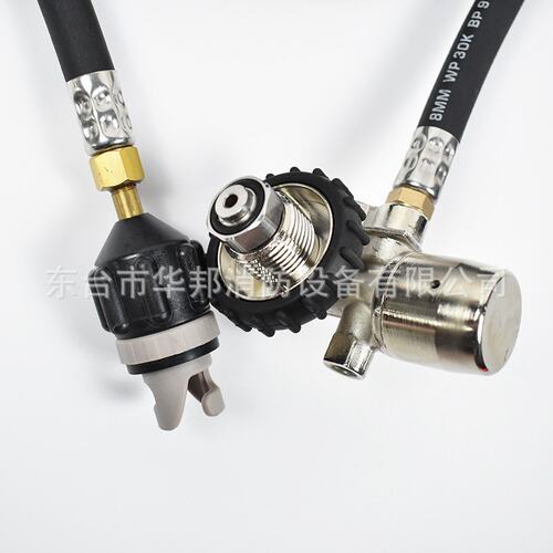 橡皮艇冲锋艇快速充气管减压气瓶充气总成5L6.8L气瓶 橡胶软管