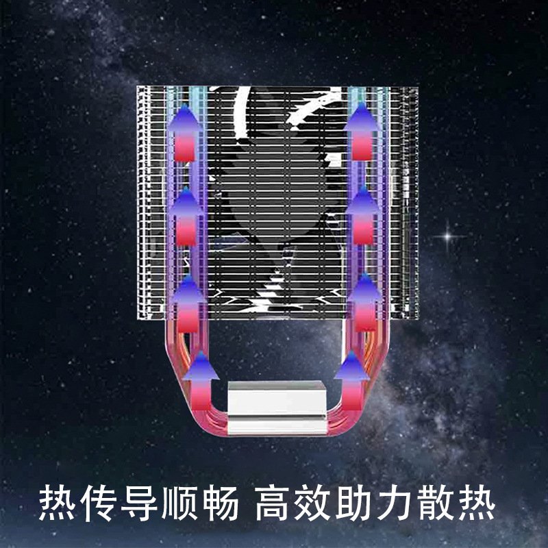 4/6铜管1700cpu散热器b85主板1200风冷i5电脑cpu风扇12cm塔式PWM图片