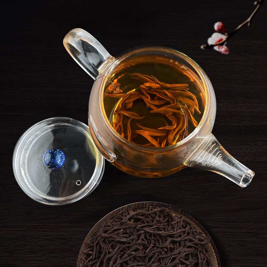 透明玻璃花茶壶带把手自带过滤泡茶壶单人迷你小茶壶电陶炉煮茶壶