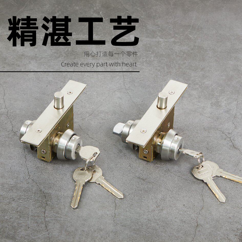 50高锁架铝合金门锁有框玻璃门锁地弹门地锁带框玻璃门地锁包框锁